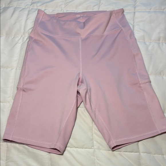 Tek Gear Pink Biker Shorts with Pockets - Picture 1 of 8